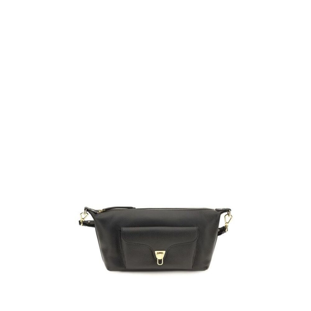 Coccinelle Black Calf Leather Bos Taurus Shoulder Women's Bag